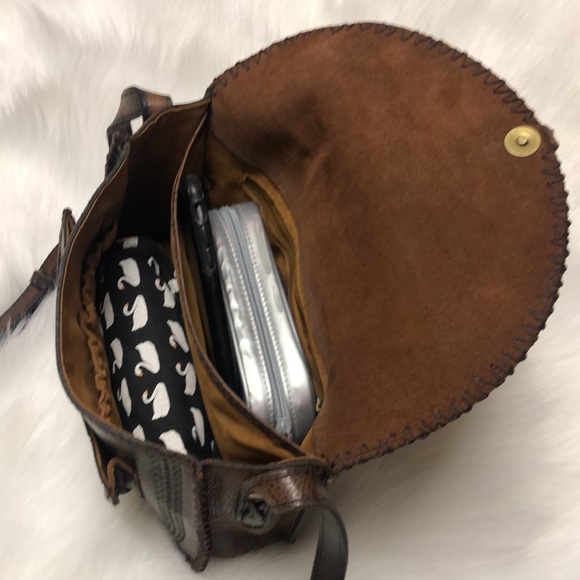 PATRICIA NASH Beaumont Distressed Vintage Collection leather crossbody b… - Picture 15 of 15